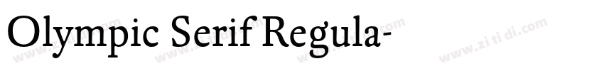 Olympic Serif Regula字体转换
